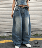 【慵懶風】Pintuck Balloon Wide Denim
