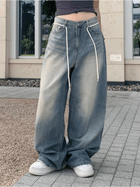 【y2k vibe】String Balloon Wide Jeans