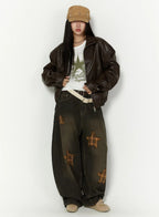 Ezekiel Tinted Star Patch Baggy Jeans