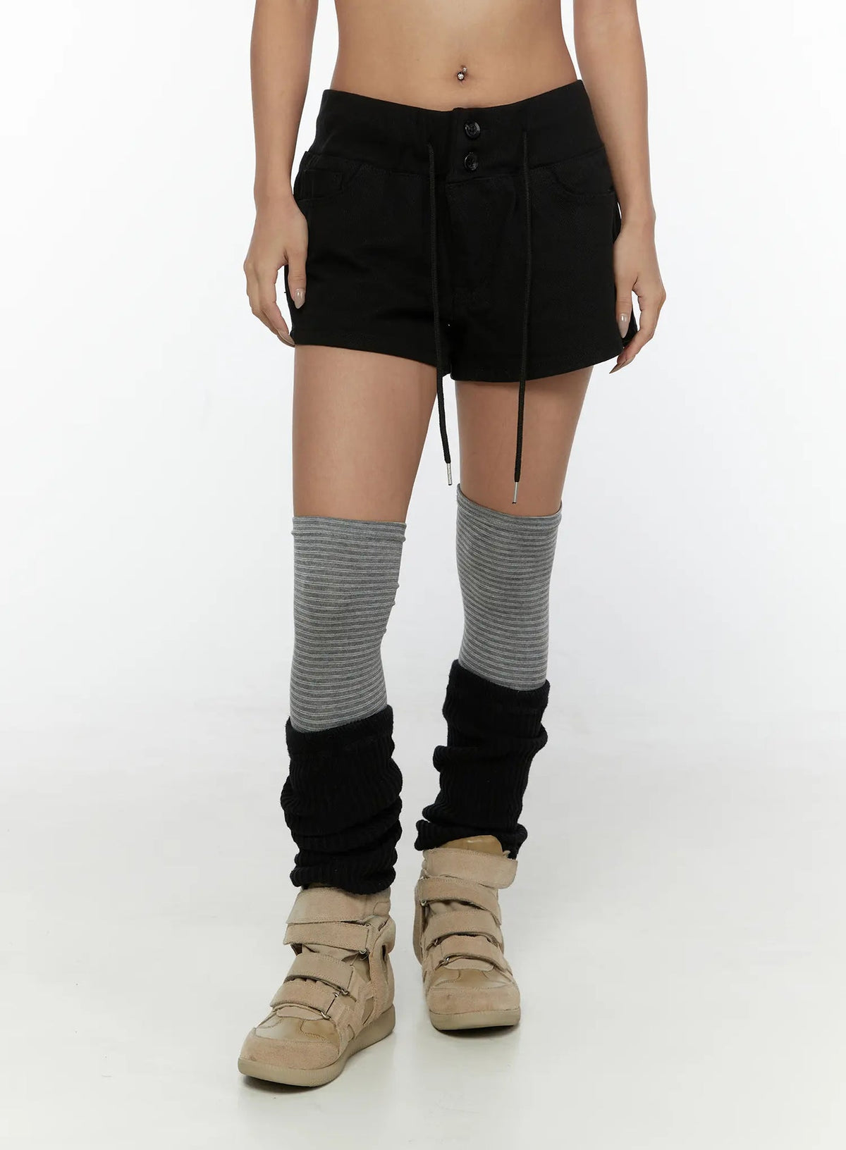 【🍂拼色神褲】Colorblock A-Line Shorts