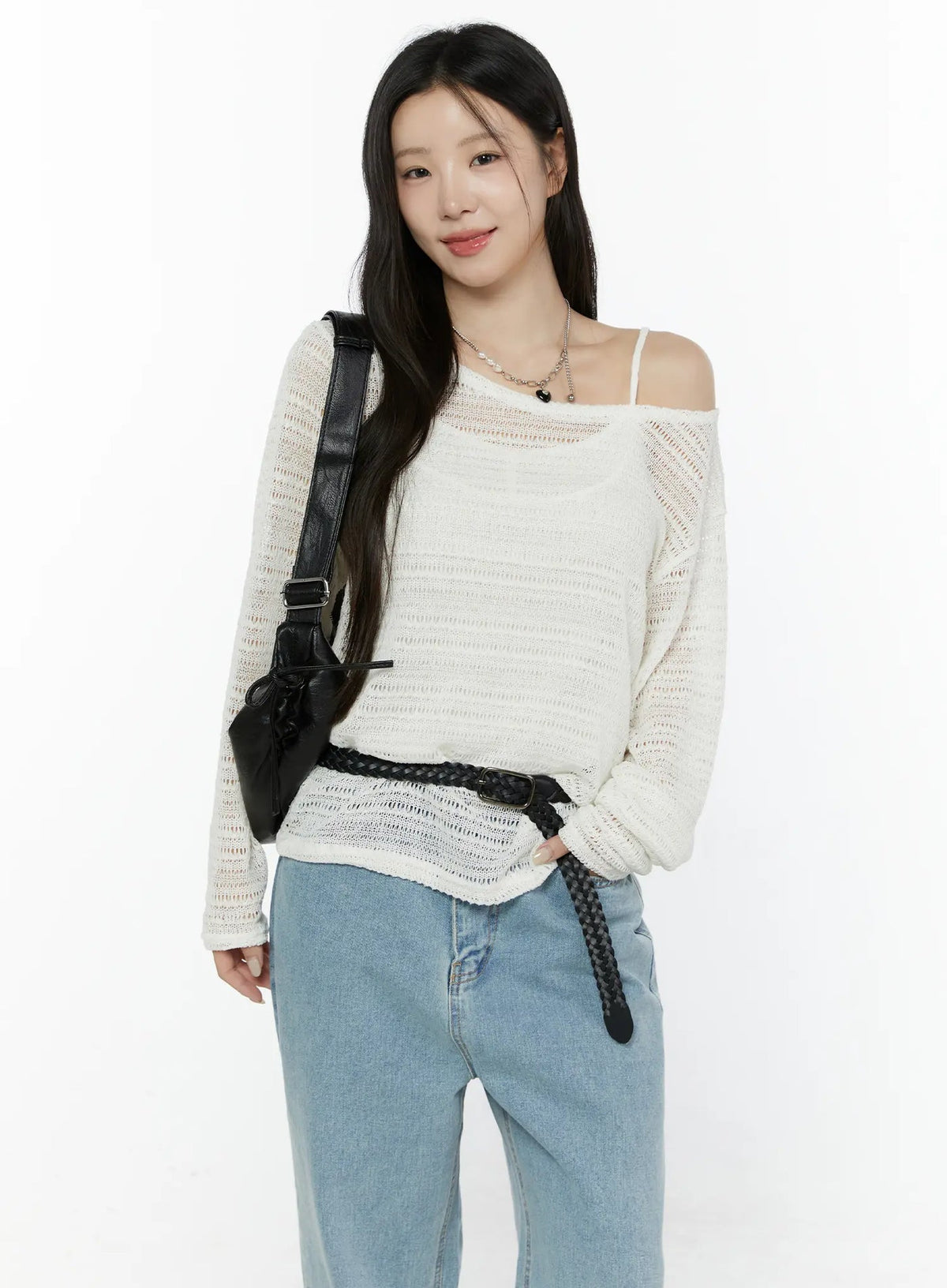 【🥛透膚條紋】Loose Fit Stripe Knit