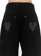 Heart Graphic Wide Pants