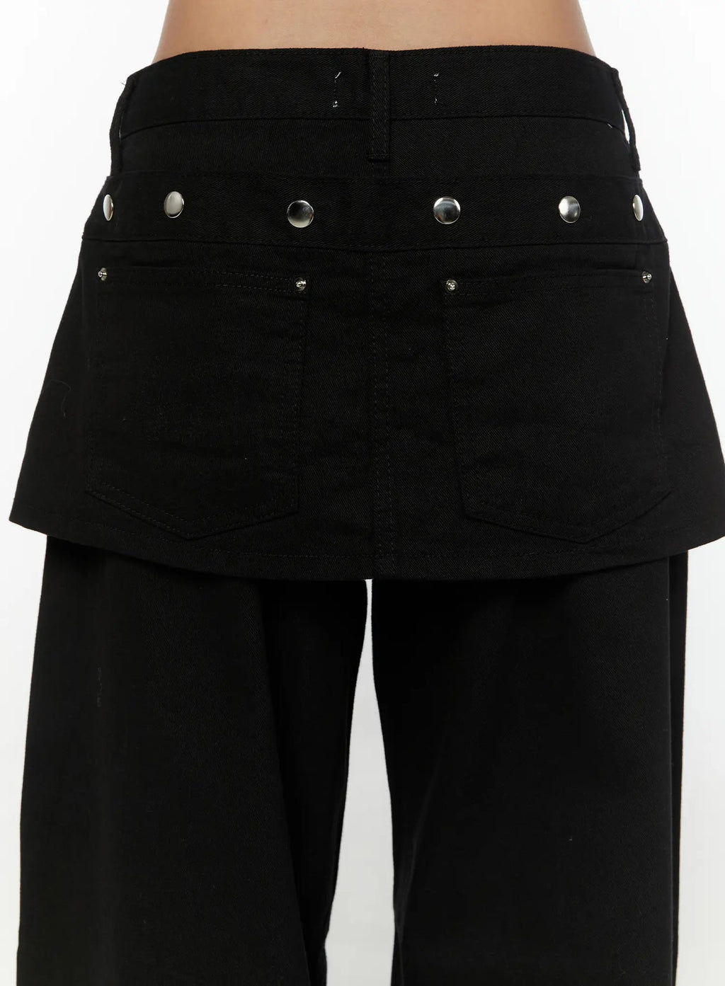 Studded Wide Fit Skirt Pants