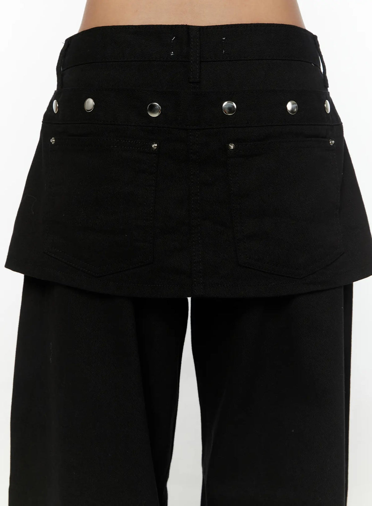 Studded Wide Fit Skirt Pants