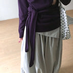 【🍇秋冬新色】Drape Ribbon Top