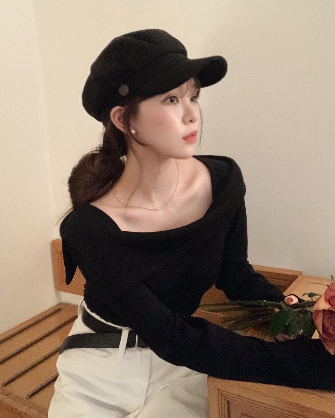 Winter First Love Off Shoulder Top