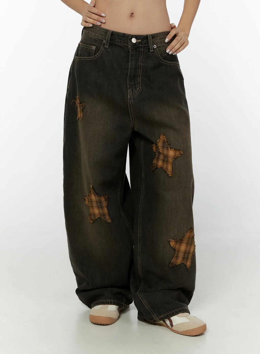 Ezekiel Tinted Star Patch Baggy Jeans