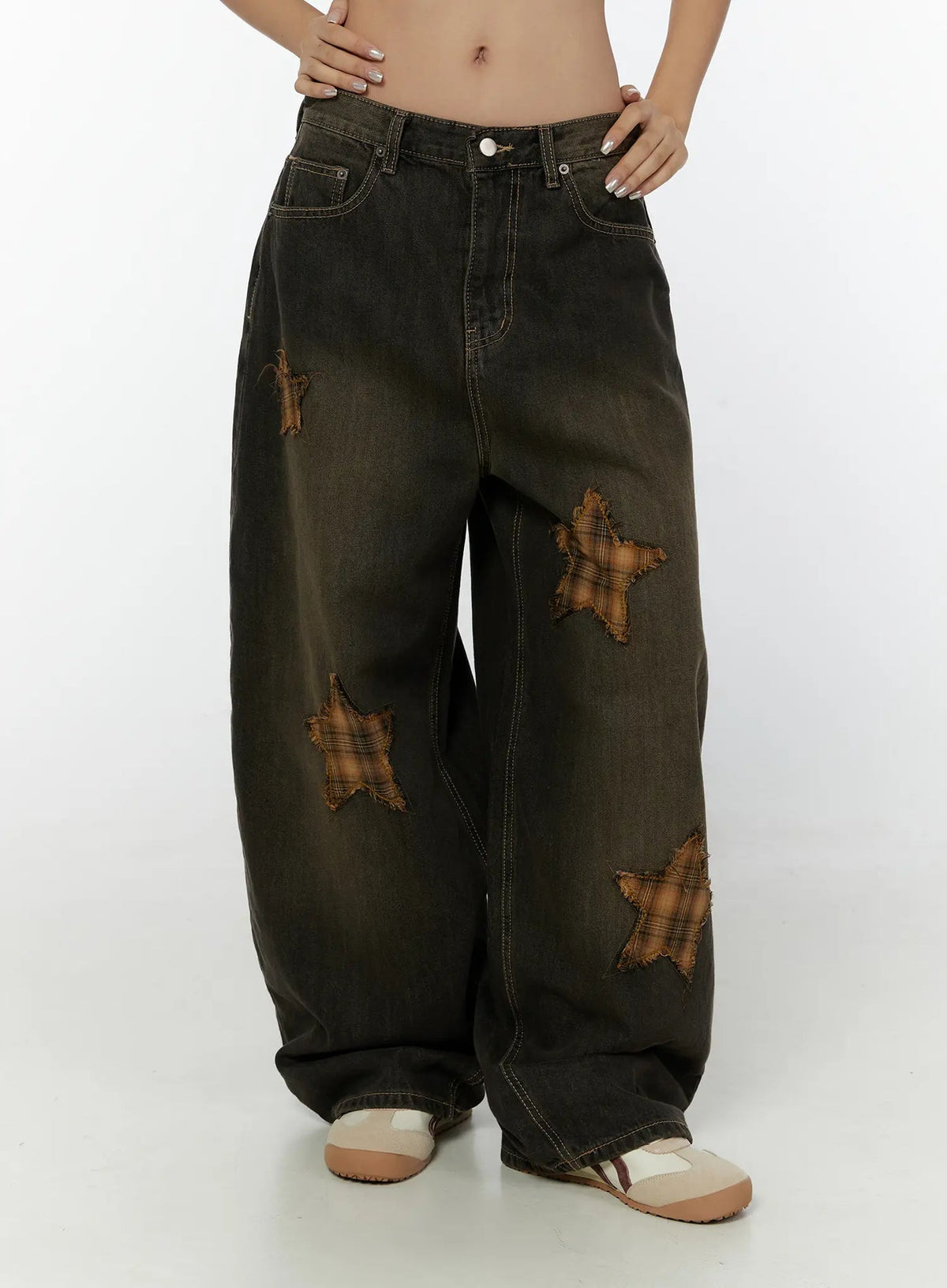 Ezekiel Tinted Star Patch Baggy Jeans