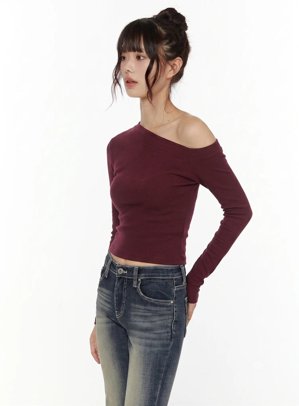 【🍇秋冬新色】Slide Off Shoulder Top