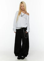 Heart Graphic Wide Pants