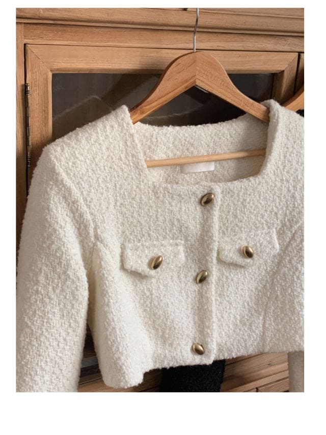 Square Crop Tweed Jacket