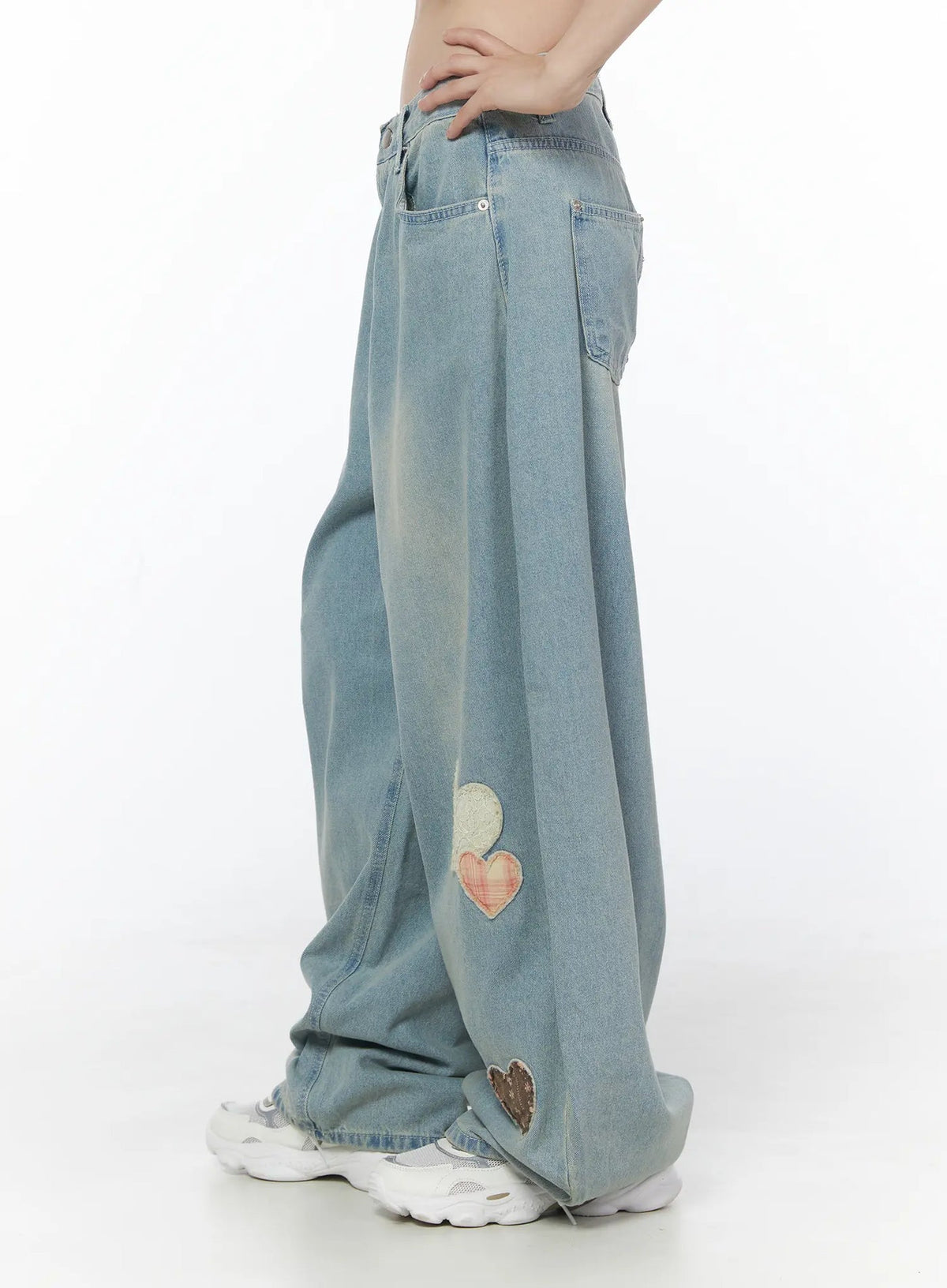 Heart Patch Baggy Jeans