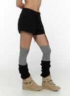 【🍂拼色神褲】Colorblock A-Line Shorts