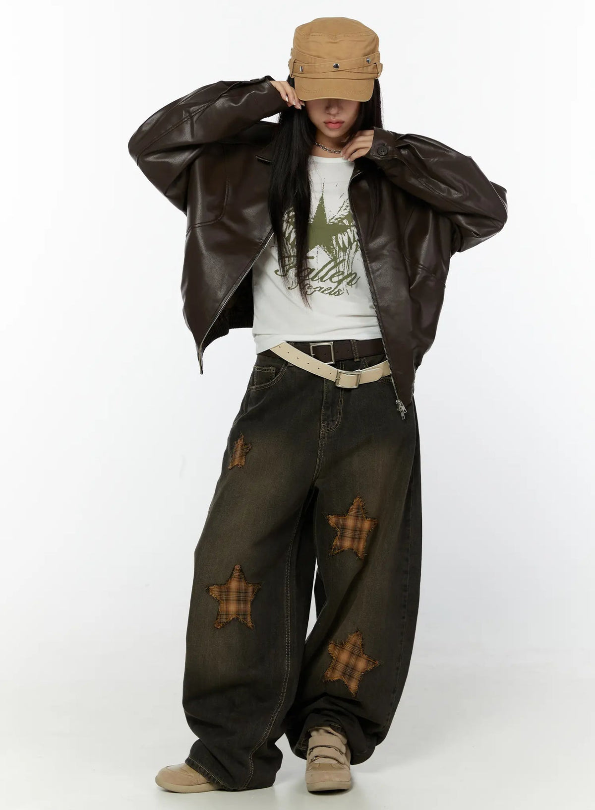 Ezekiel Tinted Star Patch Baggy Jeans