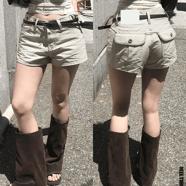 【口袋短褲】Buckle Shorts