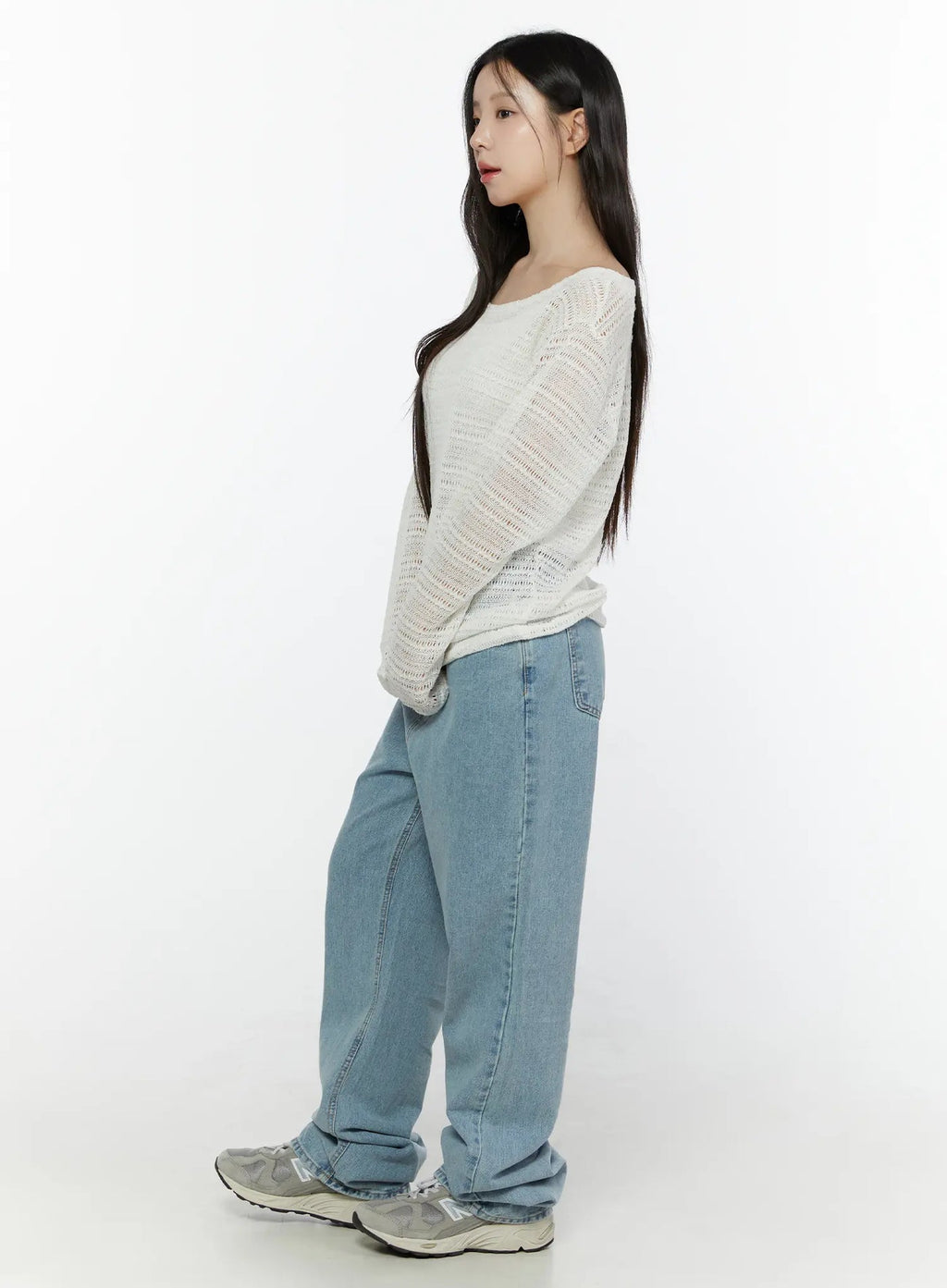 【🥛透膚條紋】Loose Fit Stripe Knit
