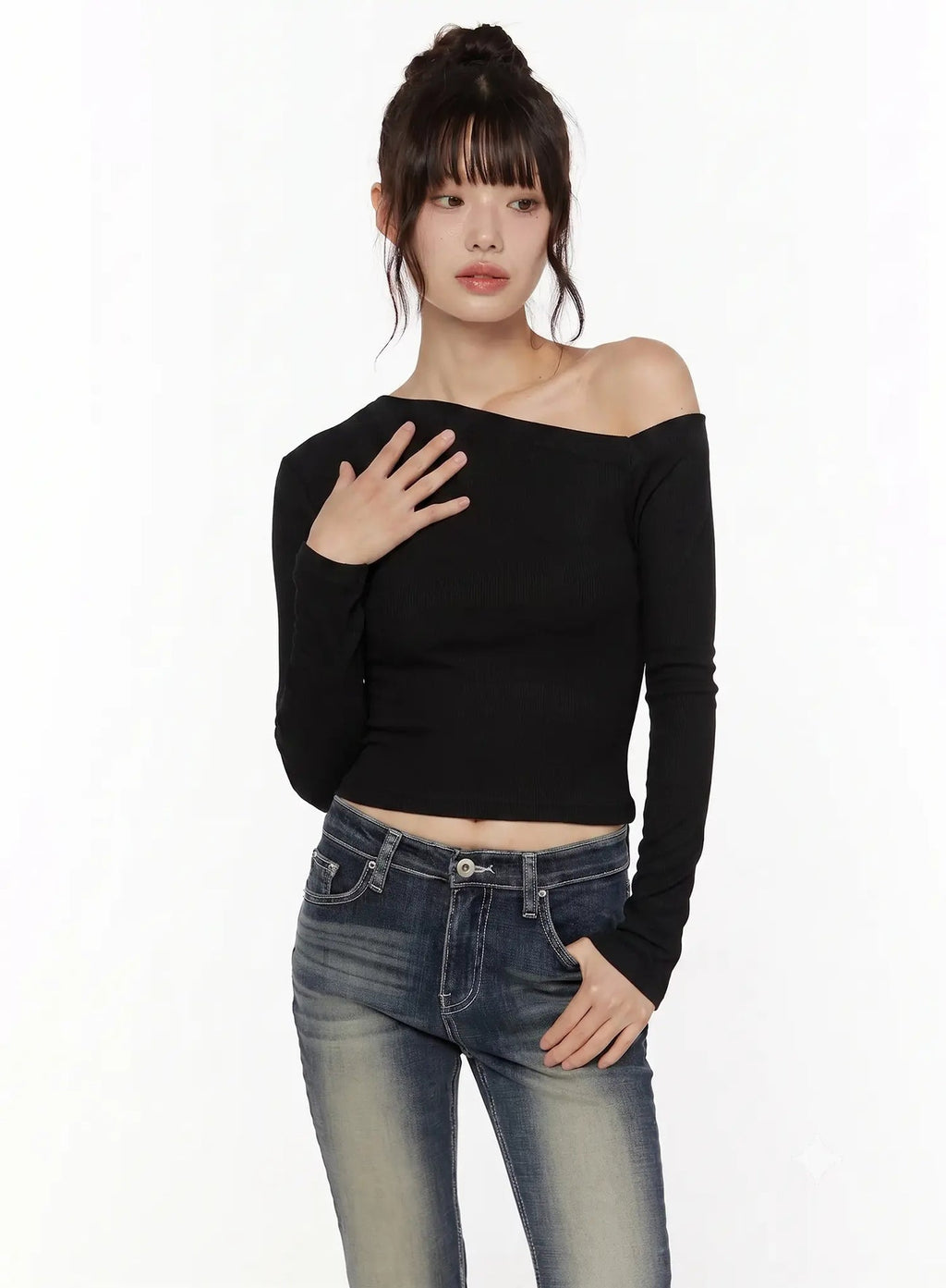 【🍇秋冬新色】Slide Off Shoulder Top