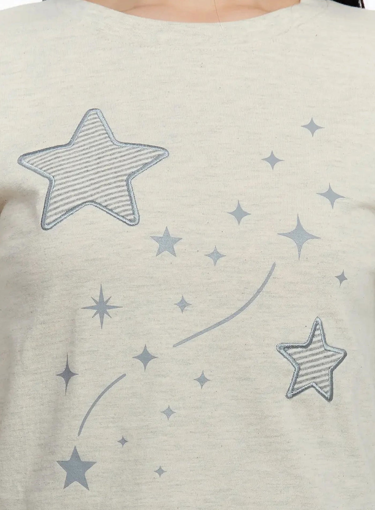 【層疊穿搭】Layered Star Patch Tee