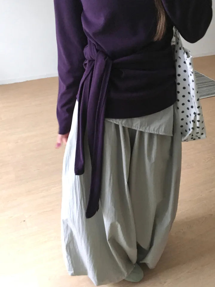 【🍇秋冬新色】Drape Ribbon Top