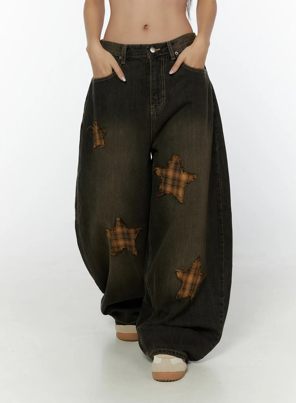 Ezekiel Tinted Star Patch Baggy Jeans