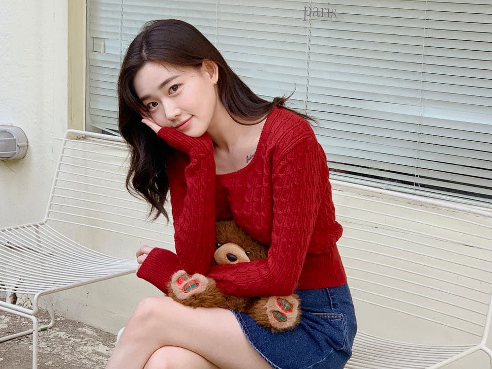 【🌷Soft】Pretzel Cable U-Neck Knit