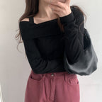 Opening Half Off Shoulder Top