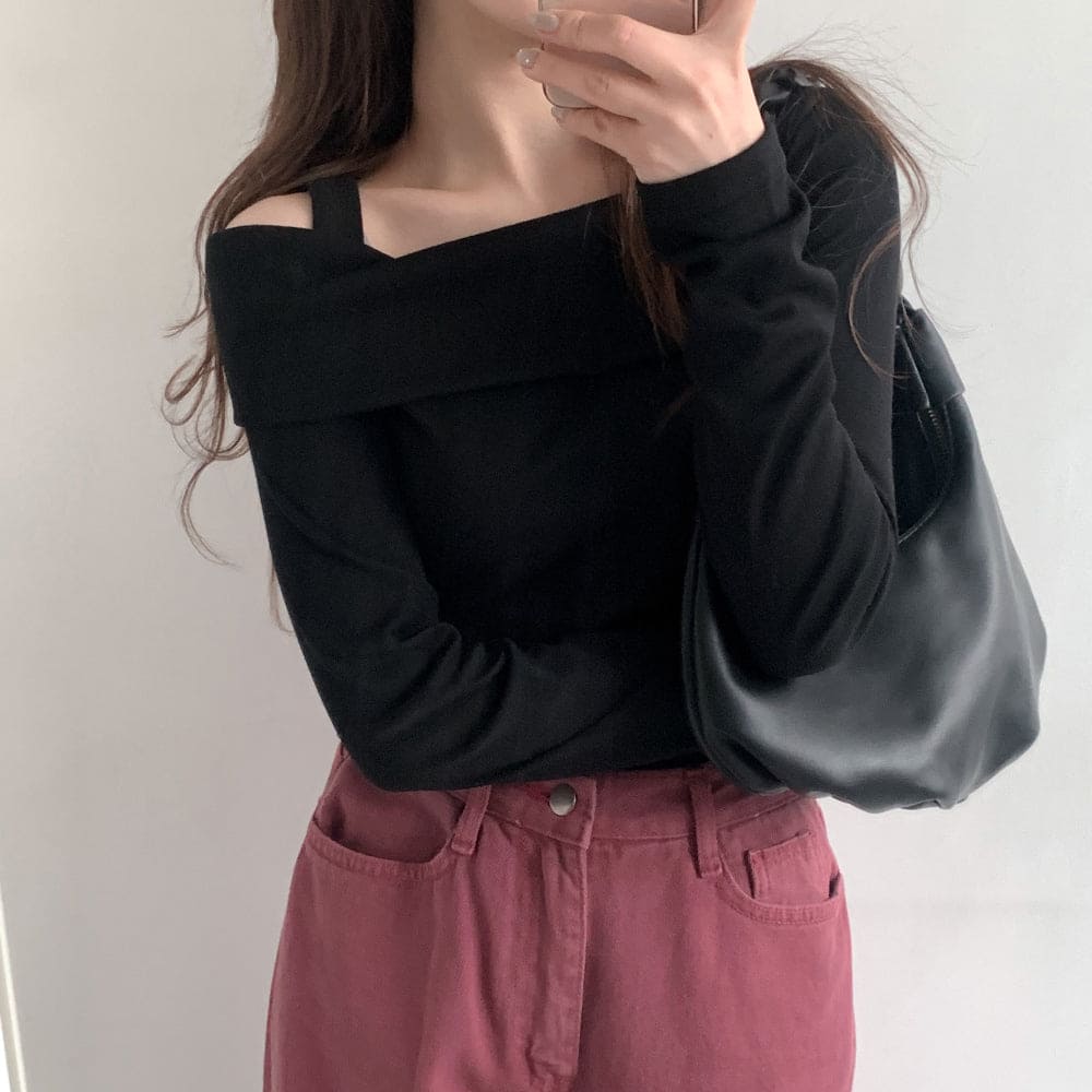 Opening Half Off Shoulder Top