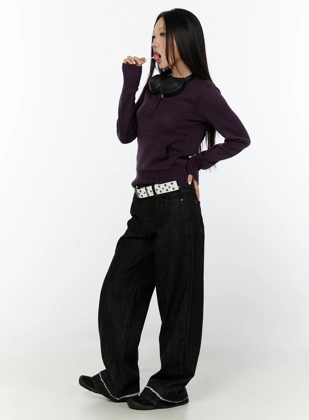 Dark Wash Baggy Jeans