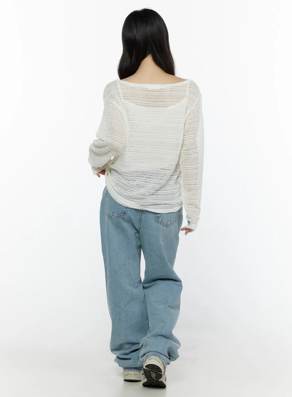 【🥛透膚條紋】Loose Fit Stripe Knit