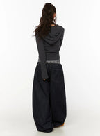 【條紋神褲】Stripe Wide Jeans