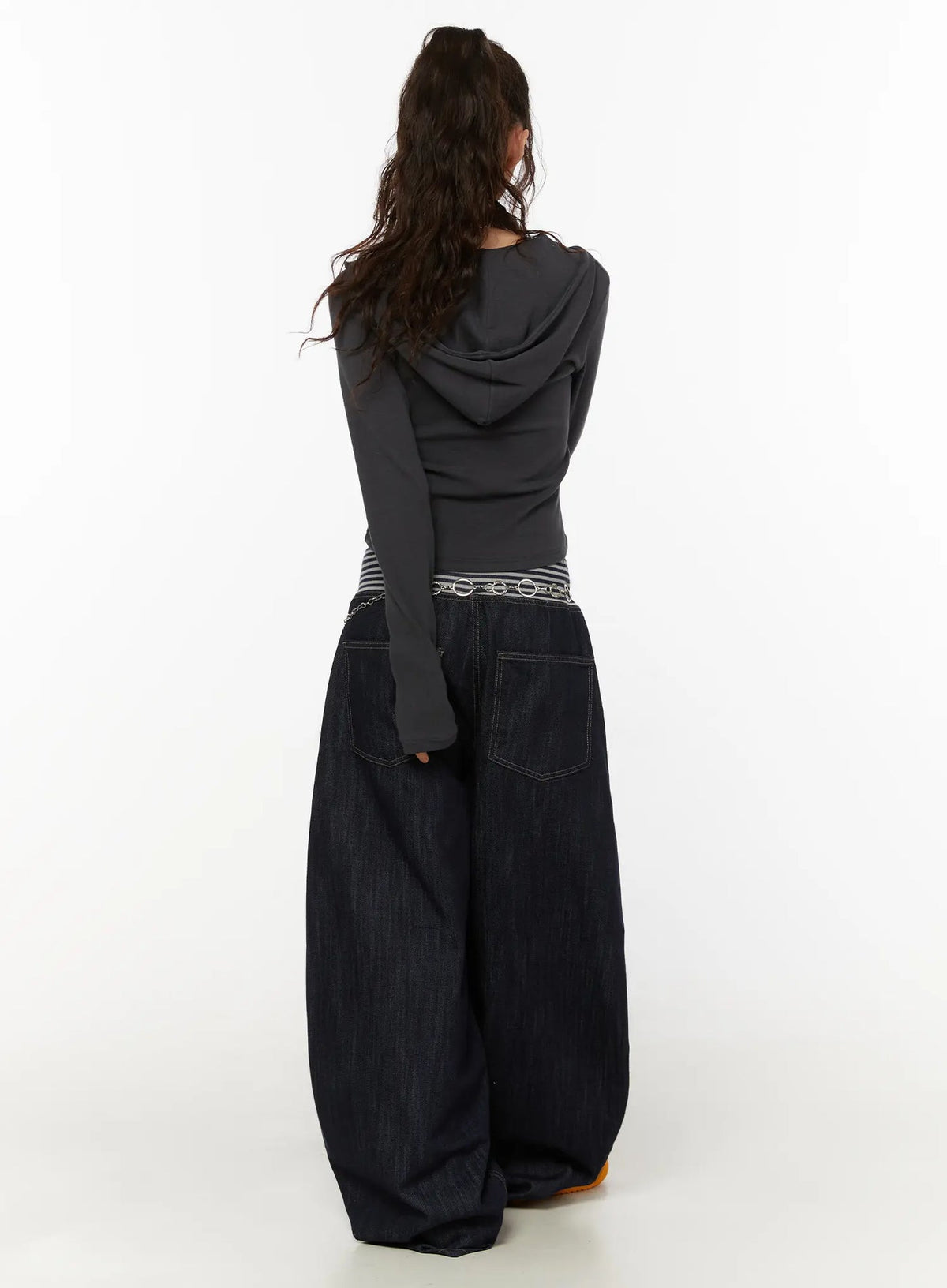 【條紋神褲】Stripe Wide Jeans