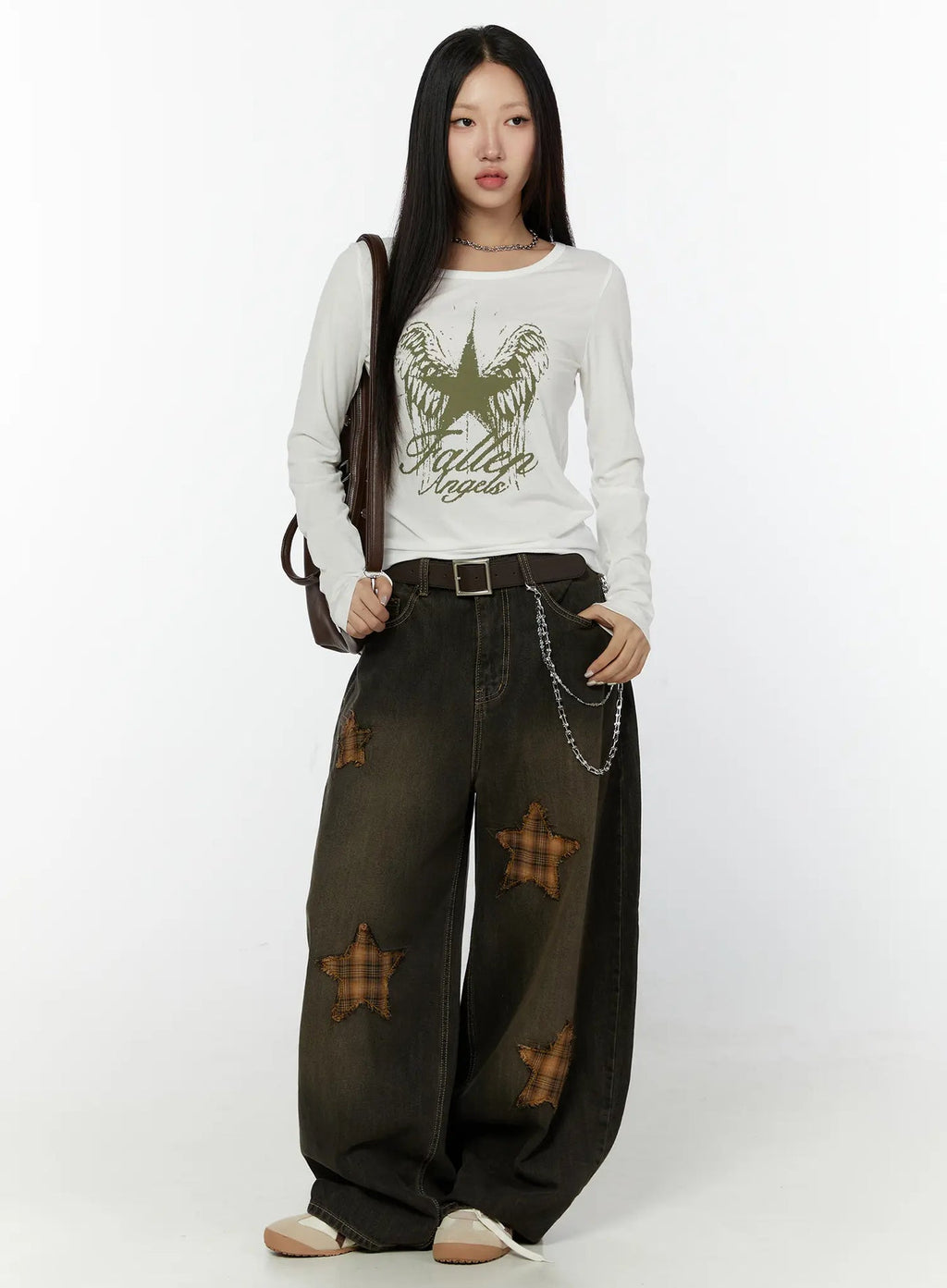 Ezekiel Tinted Star Patch Baggy Jeans