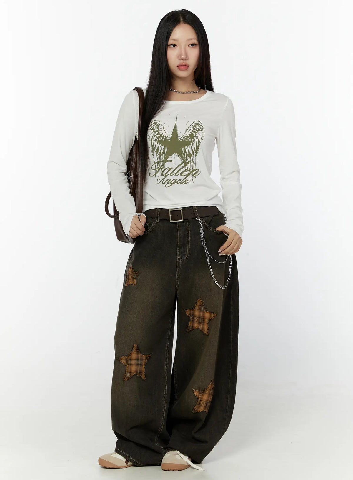 Ezekiel Tinted Star Patch Baggy Jeans