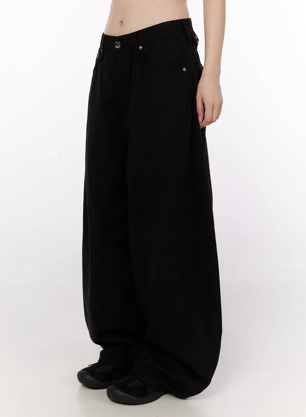 Studded X-Strap Wide Leg Pants