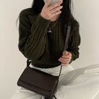 Autumn/Winter Color-Coated Cable Knit Tops