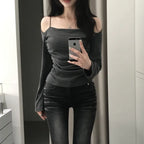 【🍇年末節日】Midnight Double Strap Top