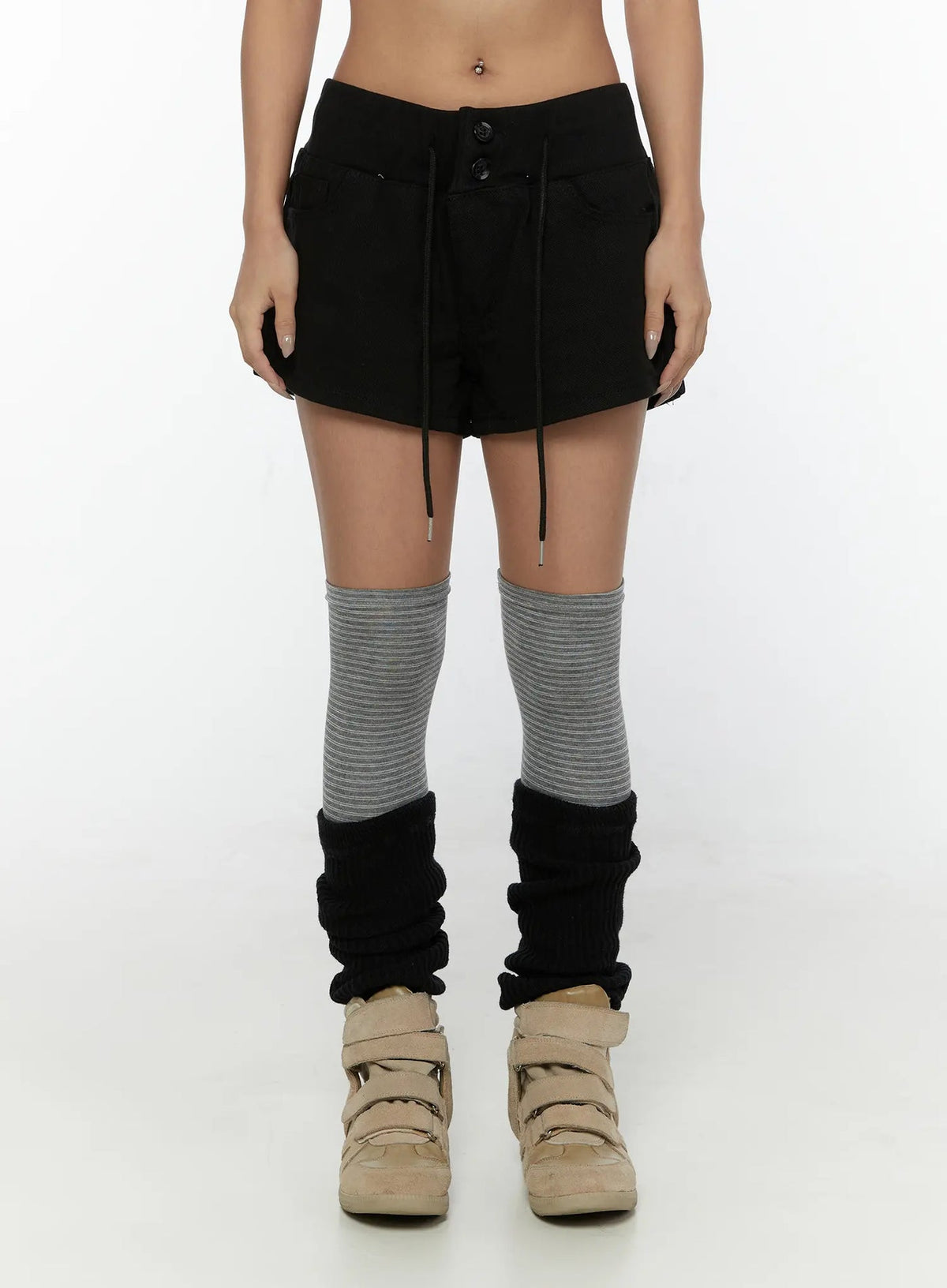 【🍂拼色神褲】Colorblock A-Line Shorts