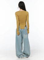 Heart Patch Baggy Jeans