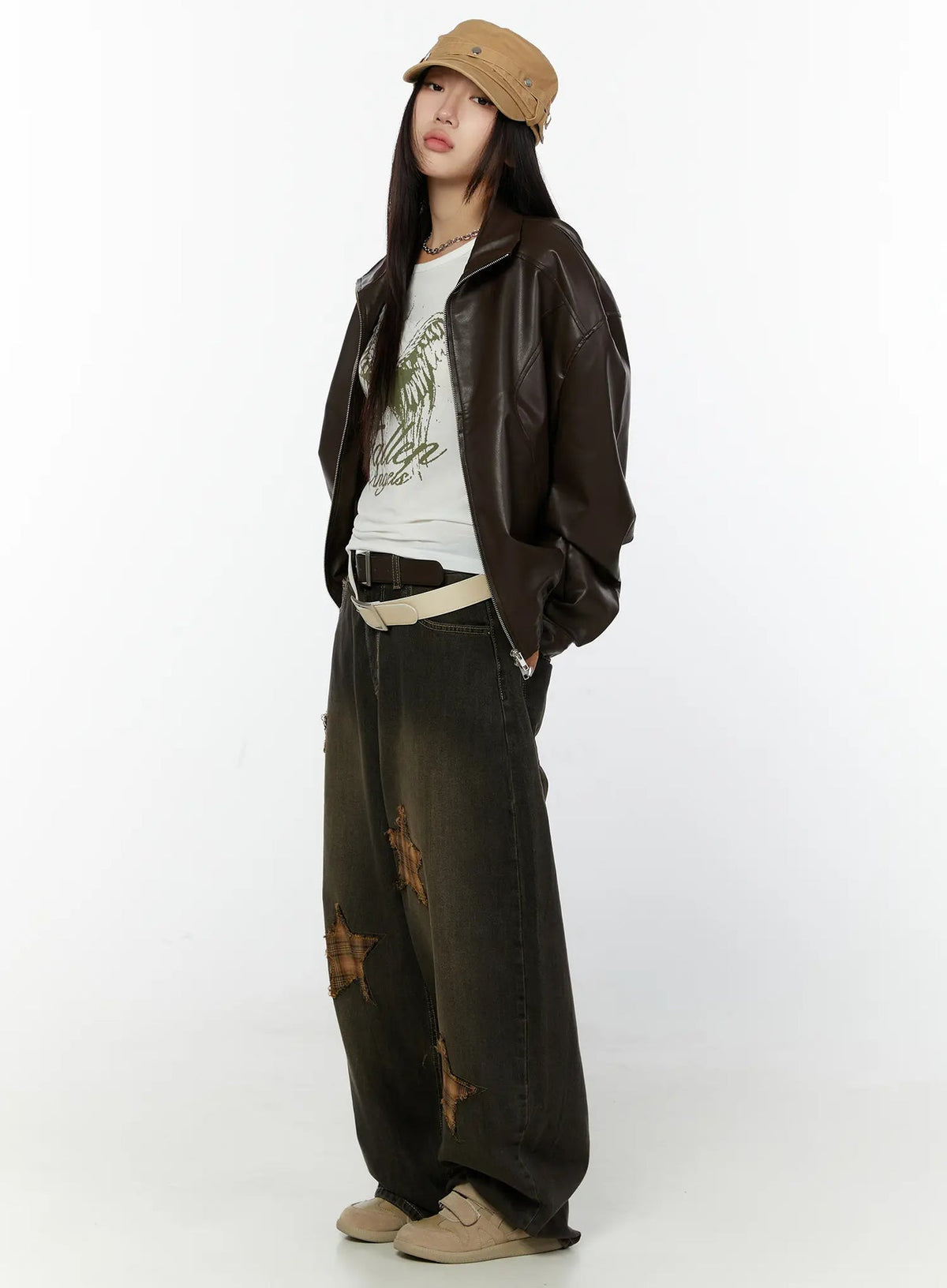 Ezekiel Tinted Star Patch Baggy Jeans