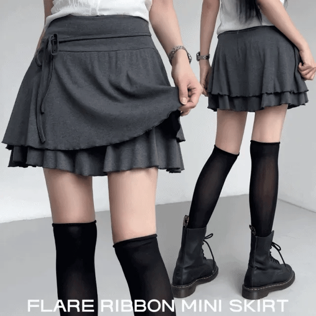 【百搭必備】Ribbon Mini Skirt