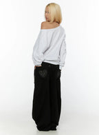 Heart Graphic Wide Pants