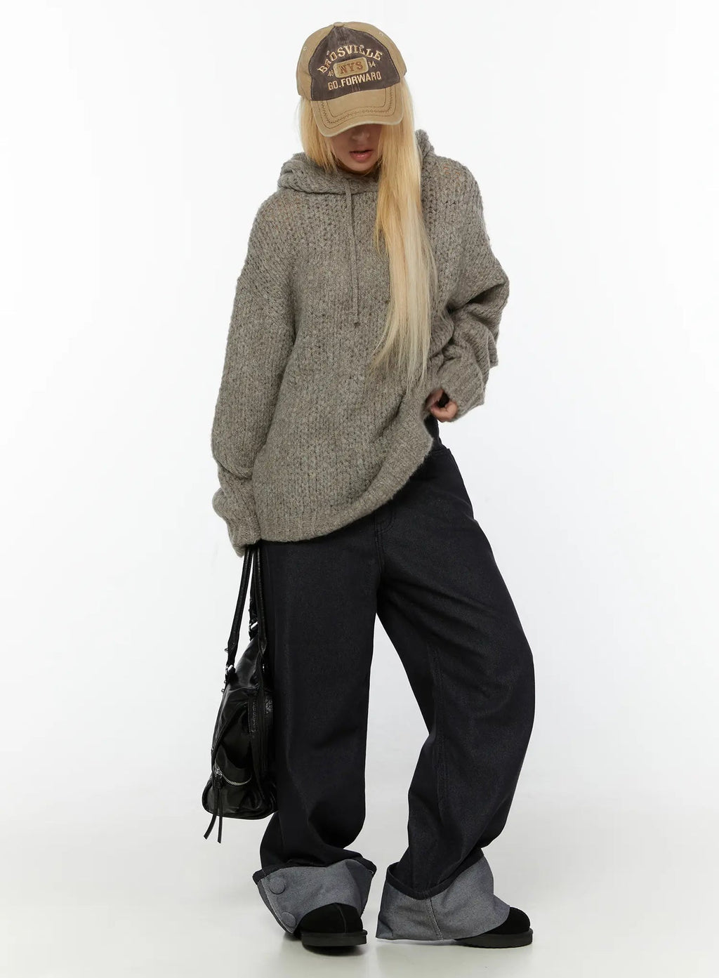 Raw Turn Up Baggy Jeans
