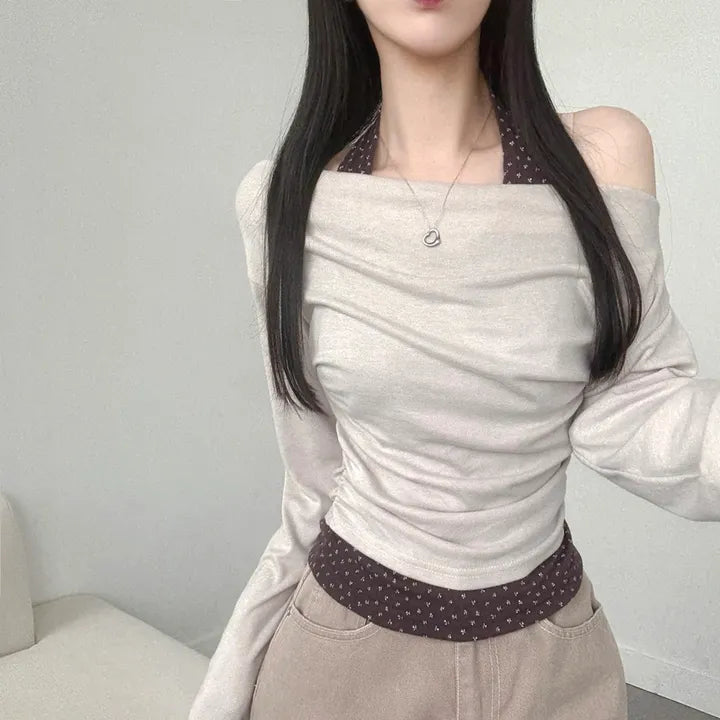 【秋冬約會】Flower Halter Top