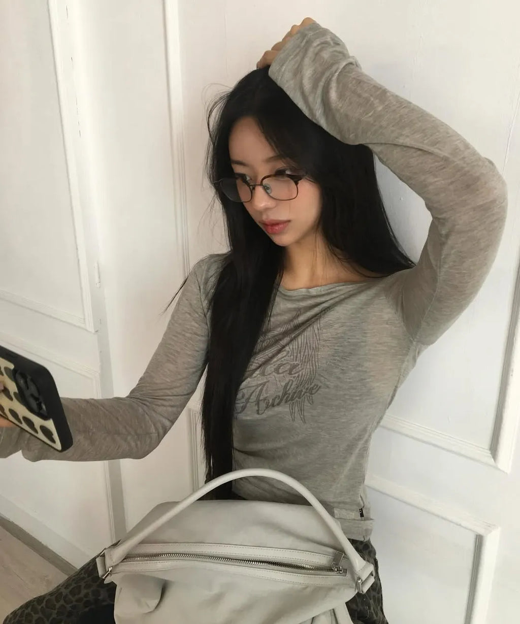 【JISOO同款】STAR WING SHEER LONG SLEEVE