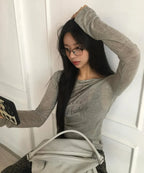 【JISOO同款】STAR WING SHEER LONG SLEEVE