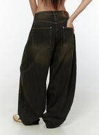 Ezekiel Tinted Star Patch Baggy Jeans