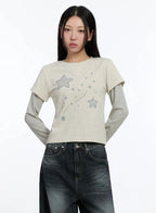 【層疊穿搭】Layered Star Patch Tee