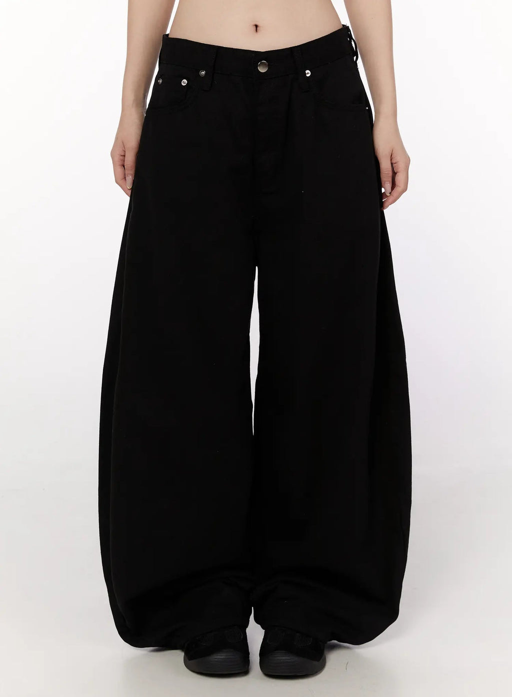 Studded X-Strap Wide Leg Pants