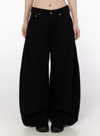 Studded X-Strap Wide Leg Pants
