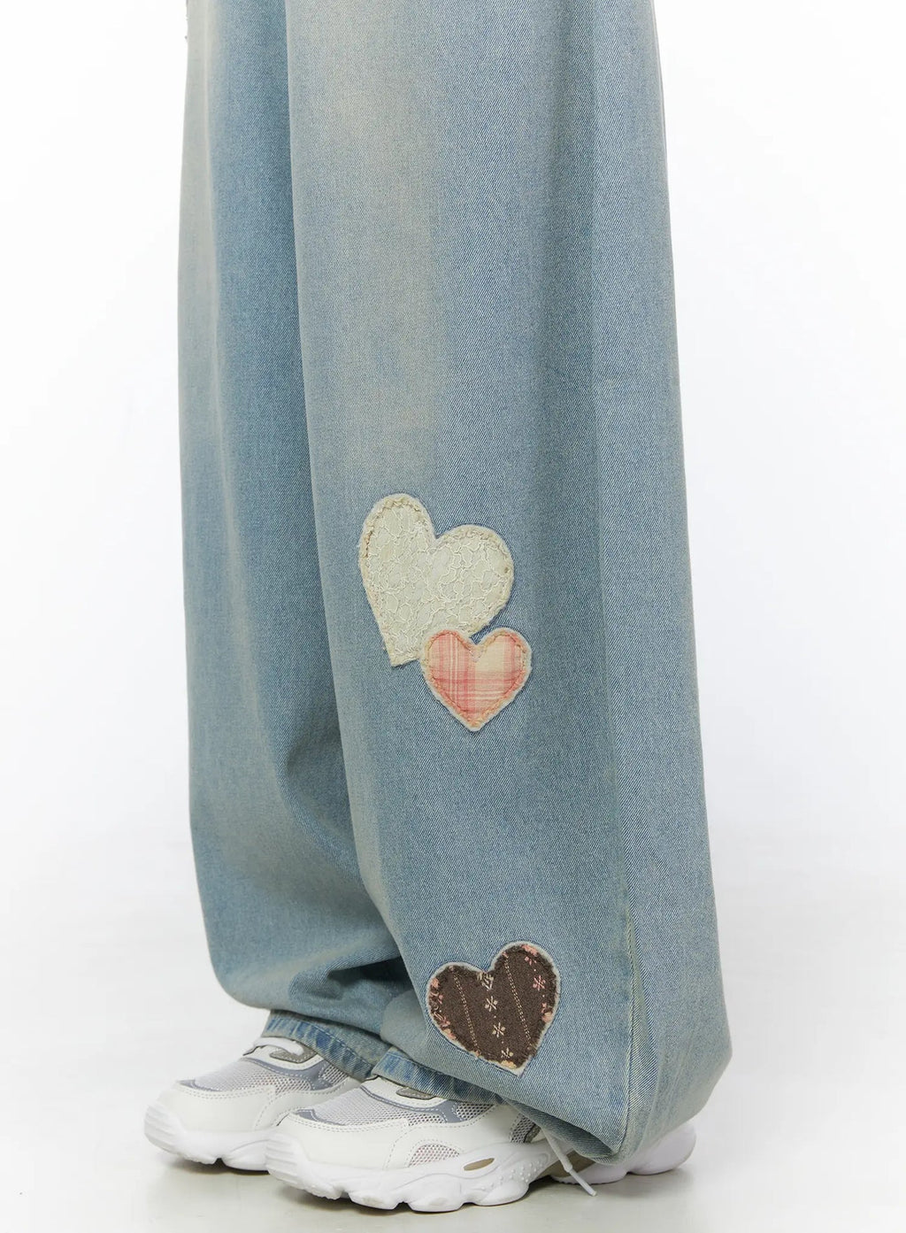 Heart Patch Baggy Jeans